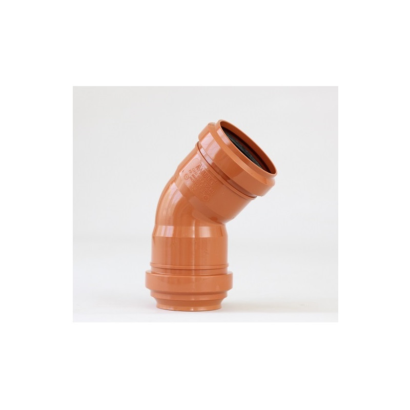Codo 45º HH 63 mm junta elastica Duratop