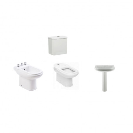 Juego sanitarios Dama blanco Roca