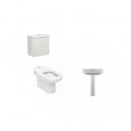 Juego sanitarios Dama blanco Roca