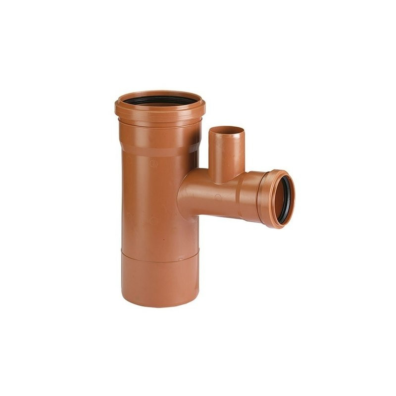Ramal 90º reduccion 110 a 63 mm con ventilacion Duratop