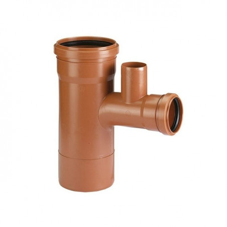 Ramal 90º reduccion 110 a 63 mm con ventilacion Duratop