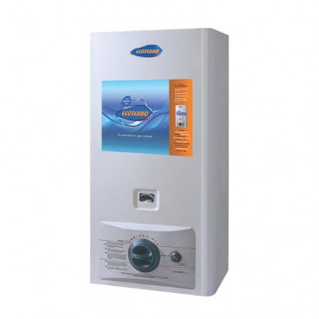 Calefon 14lts encendido piezoelectrico Gas Natural Ecotermo