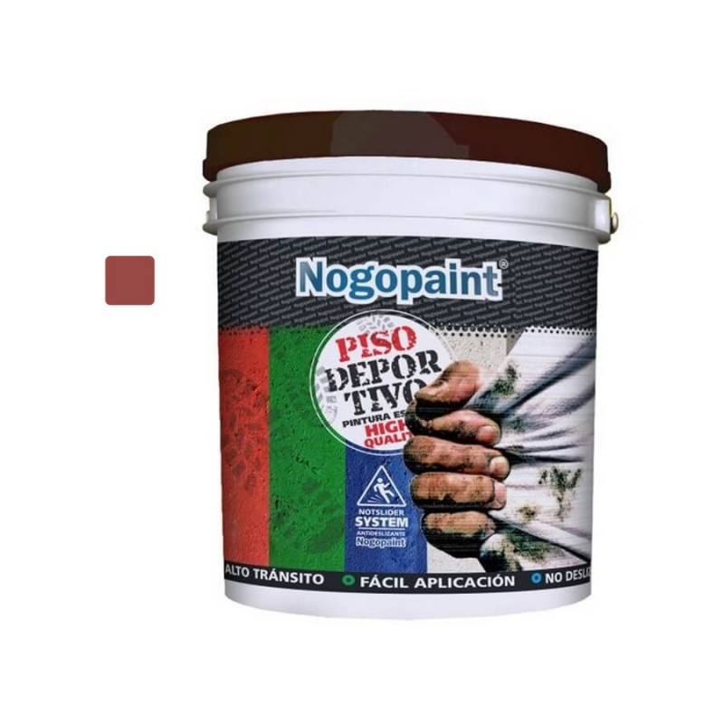 Pintura para pisos deportivos 4 lts rojo Nogopaint