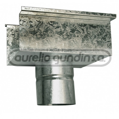 Intermedio chapa galvanizada para canaleta rectangular