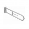 Barral rebatible con porta rollo 80cm blanco
