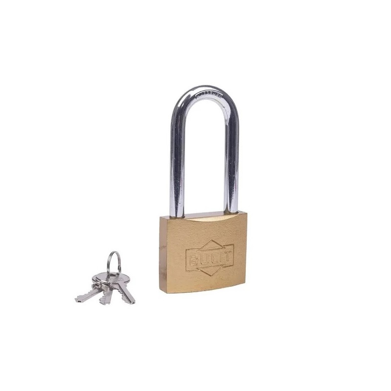 Candado bronce reforzado aro largo 50mm Bulit