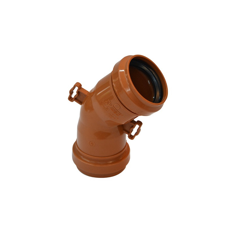 Codo 45º HHC con sujecion 110 mm