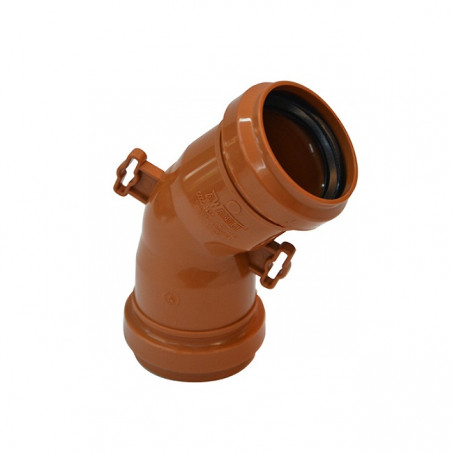 Codo 45º HHC con sujecion 63 mm