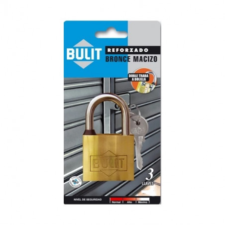 Candado reforzado bronce 50mm Bulit
