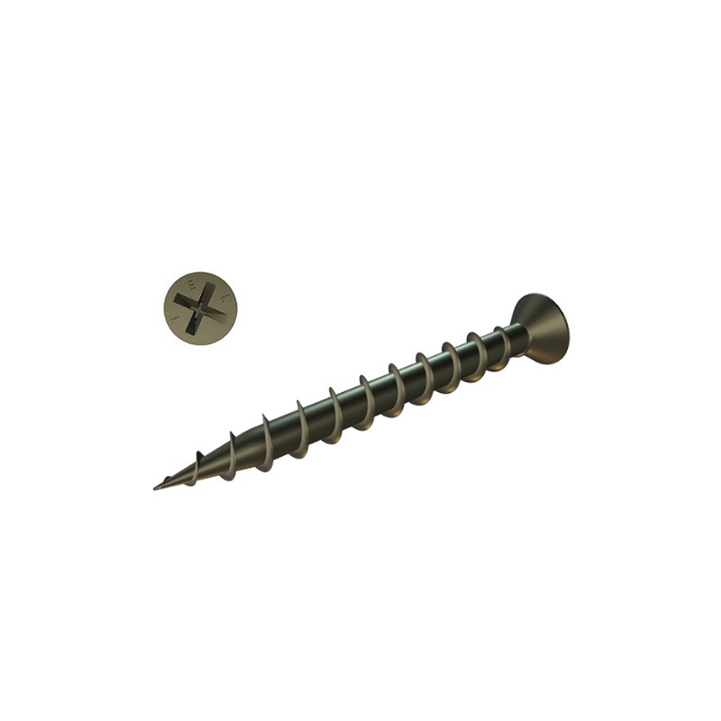Tornillo Fix para madera 6 x 1 1/4" negro