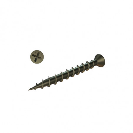 Tornillo Fix para madera 6 x 1 1/4" negro