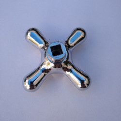 Volante cruz plastico cromado