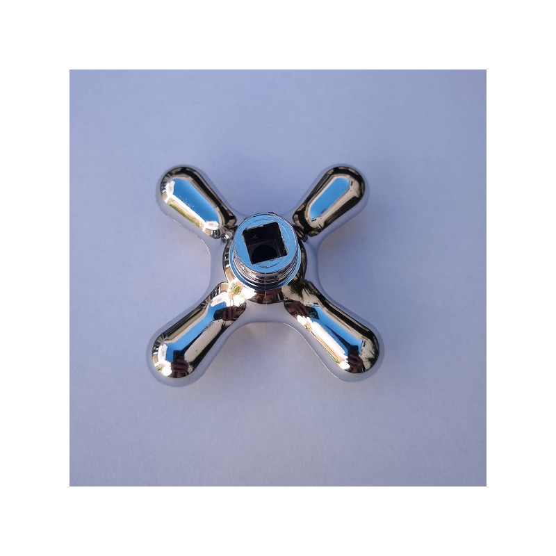 Volante cruz plastico cromado