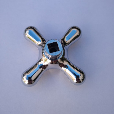 Volante cruz plastico cromado