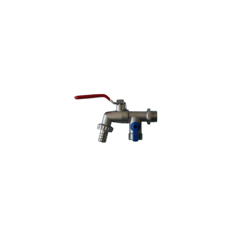 canilla esferica doble 1/2" para lavarropa