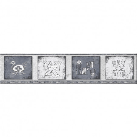 Guarda ceramica mapuche azul 5.5 x 25cm CS