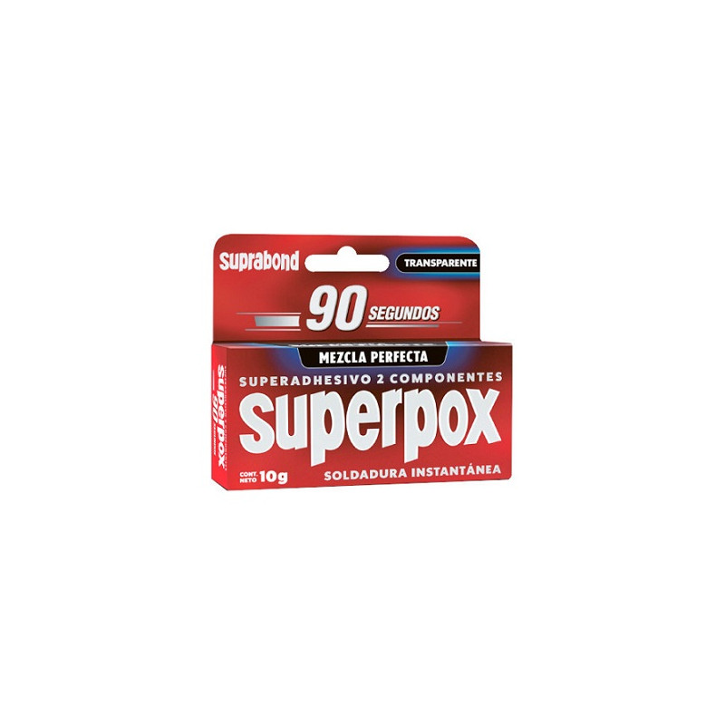 adhesivo Superpox 90 segundos transparente 10 grs Suprabond