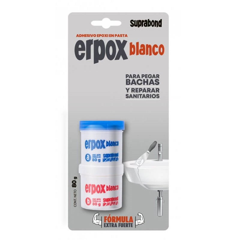Adhesivo epoxi Erpox blanco 80 grs