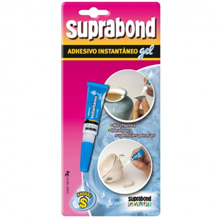 Adhesivo instantaneo gel 3 grs Suprabond simil la gotita