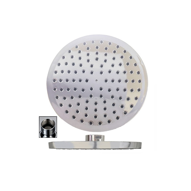 ducha ABS redonda 8" cromada Mozart