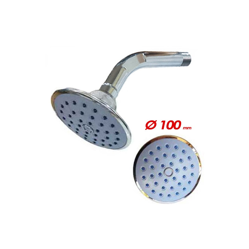 ducha con brazo ABS 10 cm anticalcareo Mozart