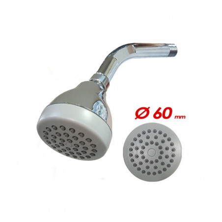 ducha con brazo ABS 6 cm anticalcareo Mozart