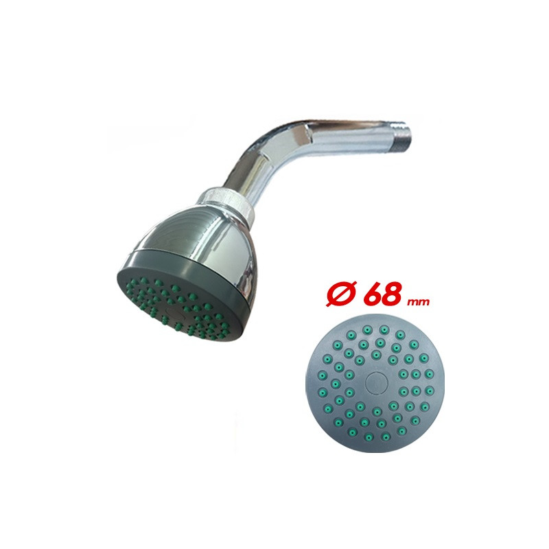 ducha con brazo ABS 68 mm anticalcareo Mozart