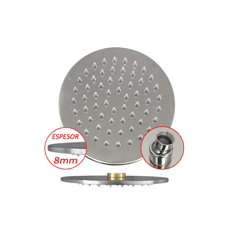 Ducha redonda 4" acero Mozart