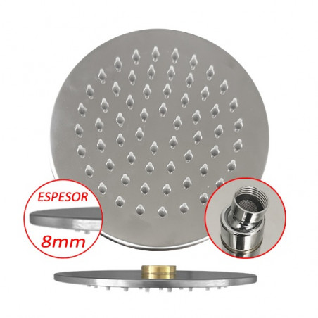 Ducha redonda 4" acero Mozart