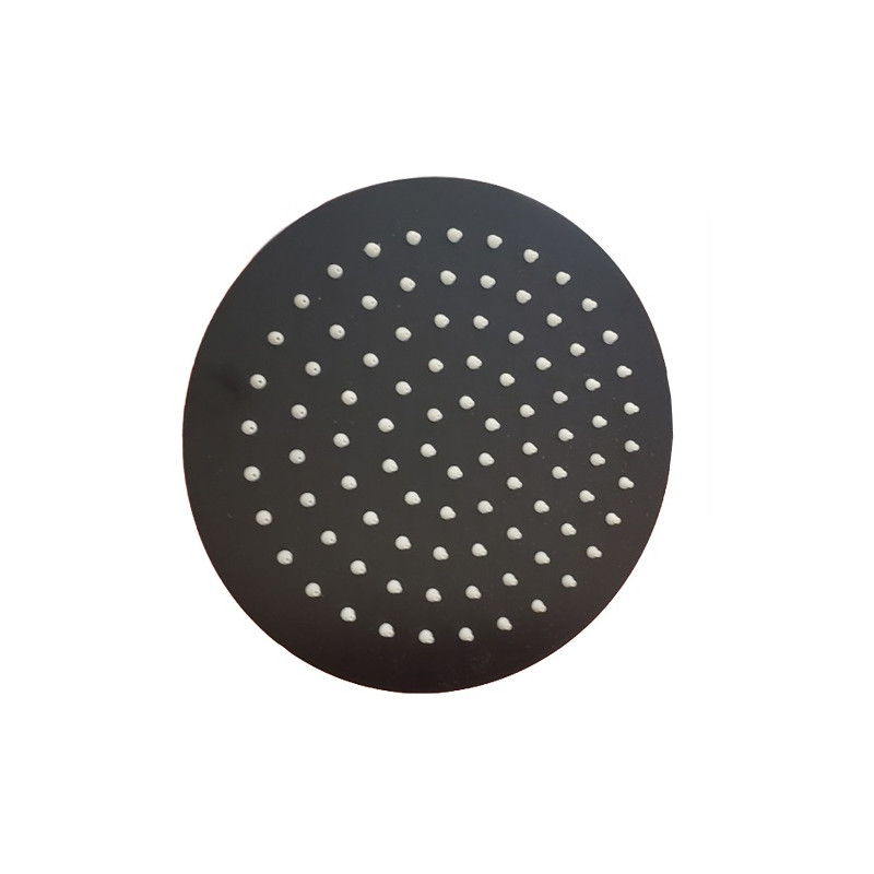 Ducha redonda 8" negro Mozart
