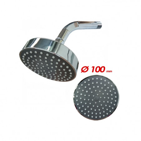 Ducha con brazo redonda ABS cromada Mozart