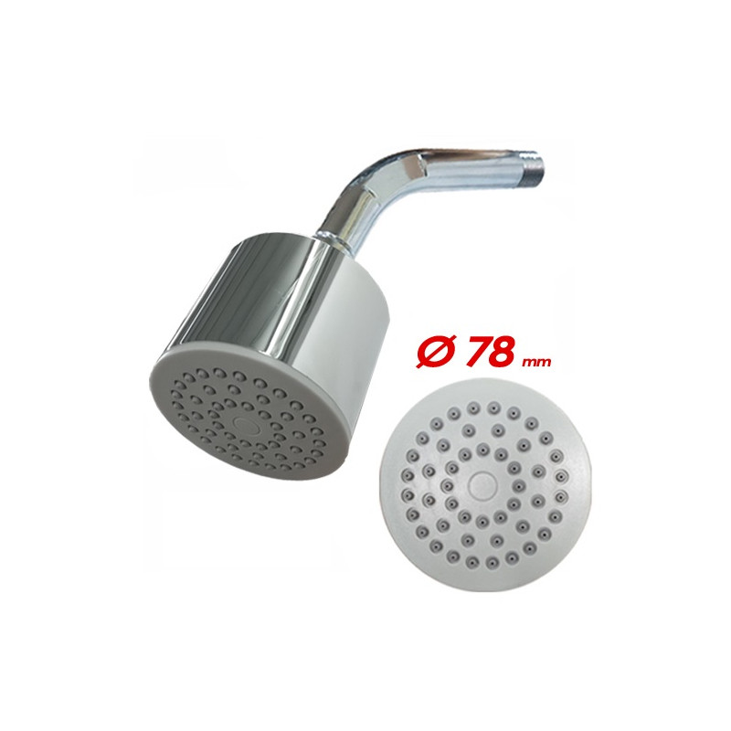 ducha con brazo tubo redonda alta Mozart