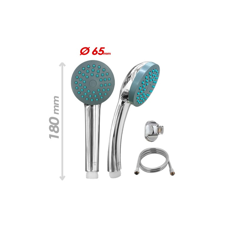 Duchador manual 6.5 cm con soporte y flexible Mozart