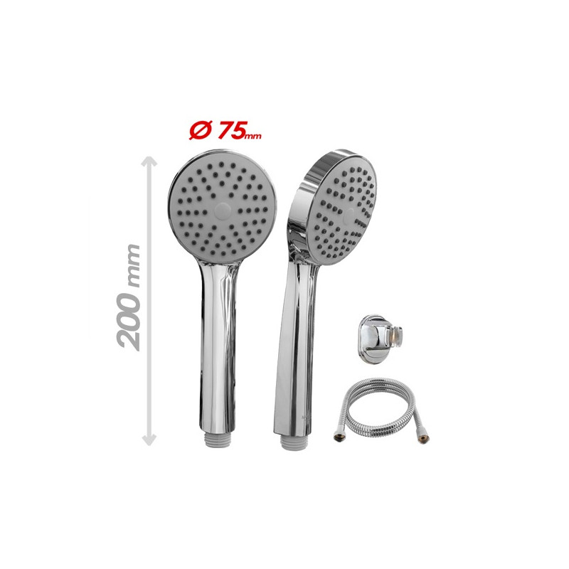 Duchador manual 7.5 cm con soporte y flexible Mozart