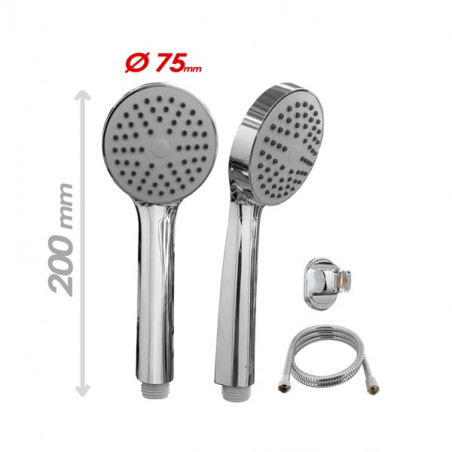 Duchador manual 7.5 cm con soporte y flexible Mozart