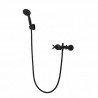 griferia ducha manual con transferencia Boston negro Mozart