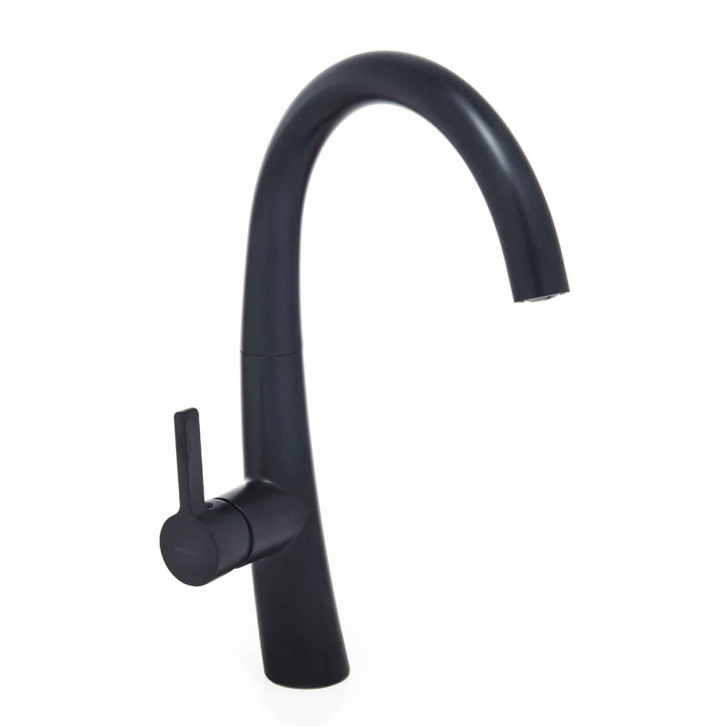 griferia monocomando cocina milan negro Mozart