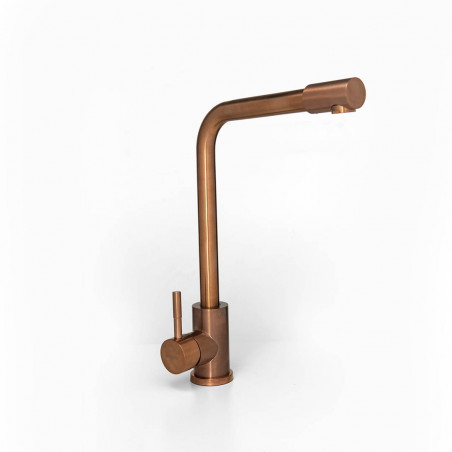 griferia monocomando cocina pico L tokio cobre Mozart