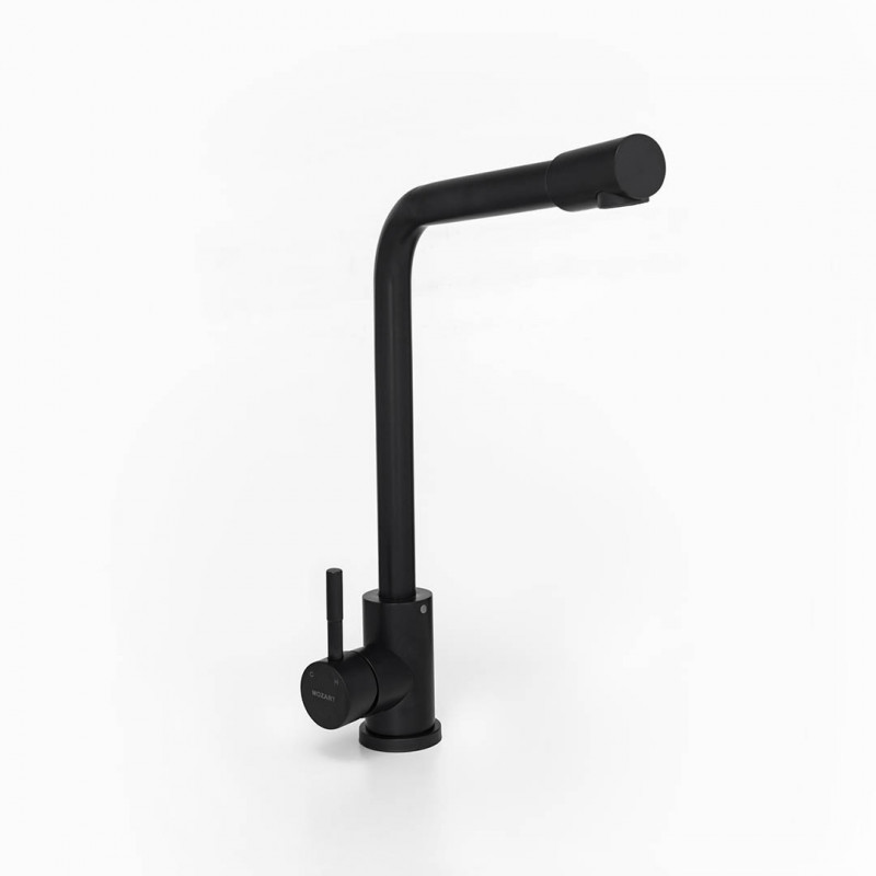 griferia monocomando cocina pico L tokio negro Mozart