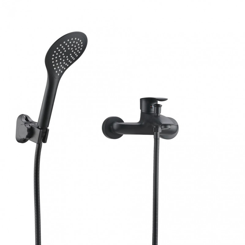 griferia ducha manual con transferencia oslo negro Mozart