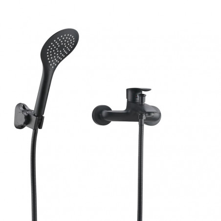 griferia ducha manual con transferencia oslo negro Mozart