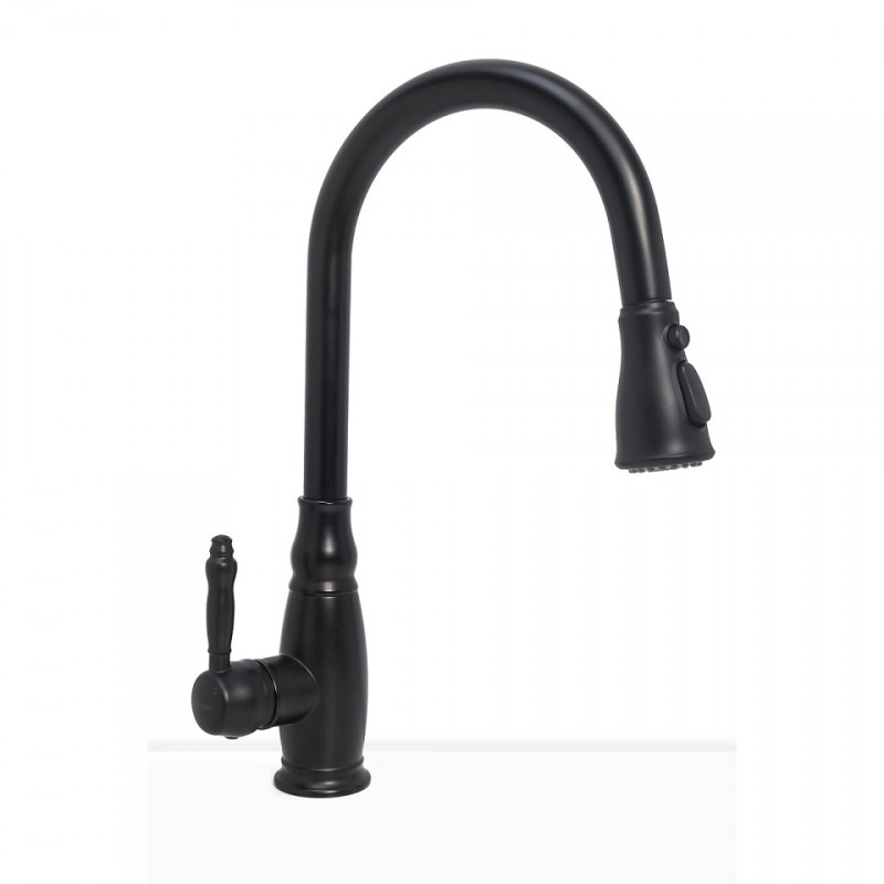 griferia monocomando extraible negro singapur Mozart