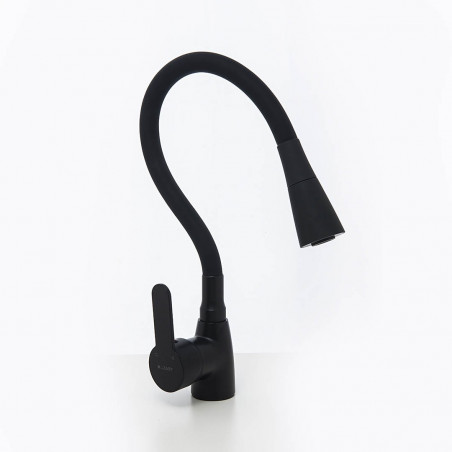 griferia monocomando flexible negro Seul Mozart