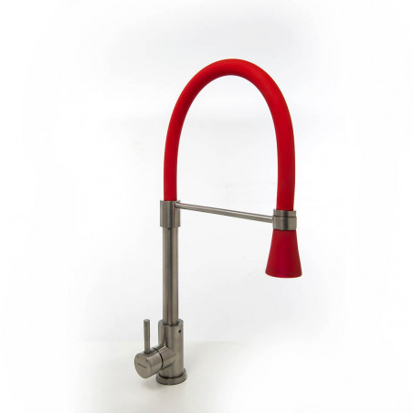 griferia monocomando flexible rojo dallas Mozart