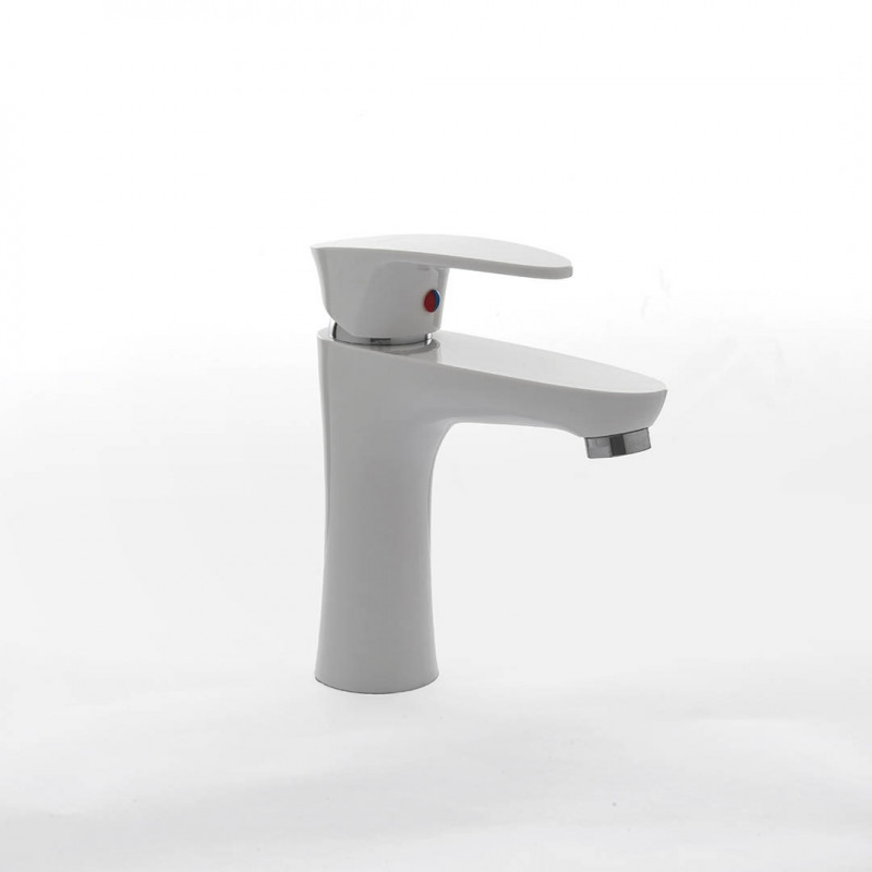 griferia monocomando lavatorio bajo doha blanco Mozart