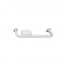 Agarradera recta con jabonera 45 cm blanco Mozart