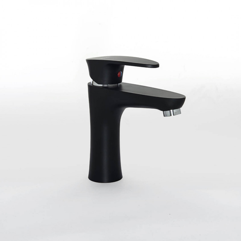 griferia monocomando lavatorio bajo doha negra Mozart