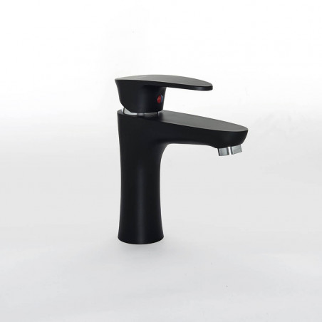 griferia monocomando lavatorio bajo doha negra Mozart