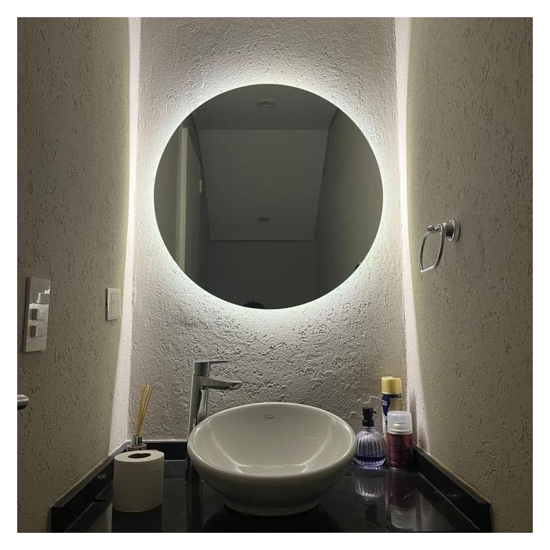 Espejo redondo Sol 57cm LED touch Reflejar