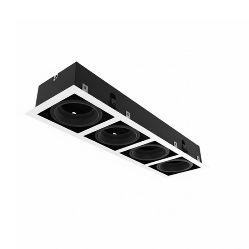 Spot de embutir Queen 4 luces AR-111 lineal blanco
